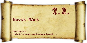Novák Márk névjegykártya