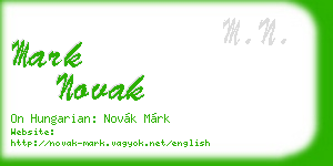 mark novak business card