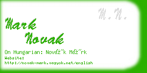 mark novak business card